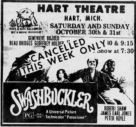 Hart Theatre - Oct 27 1976 Ad (newer photo)